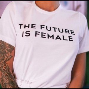 The Future Is Female White Graphic Tee